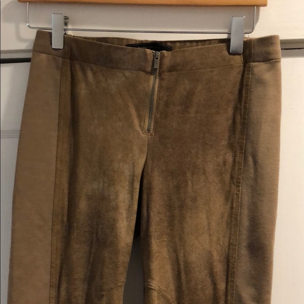 BCBG Suede Tan Leggings XS